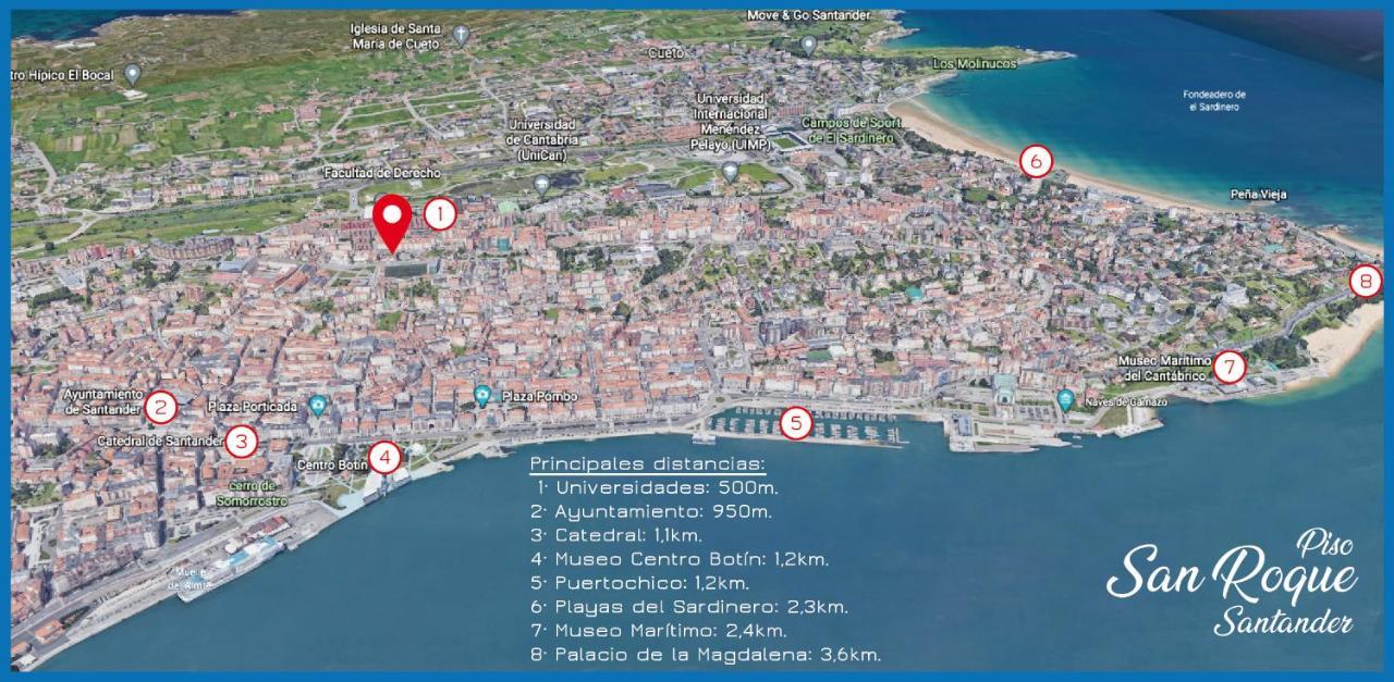 Ferienwohnung Piso San Roque 3 Hab Cerca Del Centro Y Universidad Santander Exterior foto